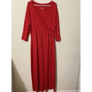 SOFT SURROUNDINGS MAXI Dress Christmas/Red Party/Dinner/Cocktails/New Year's T/L